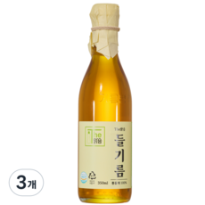 [더맑음] 100% 통깨 저온압착 들기름, 3개, 350ml