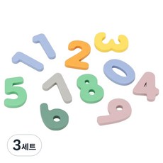 쏠앤샘 파스텔 알파벳 한글 숫자 원목 자석 블럭 유아 아동 어린이 교구, 3세트