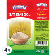S.N. FOOD SAT ISABGOL 차전자 허스크(PSYLLIUM HUSK) BHUSHI 방글라데시, 100g, 4개