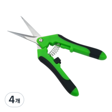 어바웃툴즈 다목적 원예가위 전지가위 꽃가위 적과가위 그린, 4개