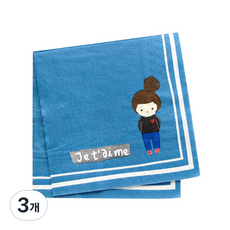 피플스파티 파티냅킨 죠이죠이 33*33cm, 3개, 60개입, 블루