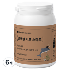프로티즘 키즈 단백질 DHA 스마트 어린이 프로틴 쉐이크 초코우유맛 초유 분말 파우더 14회분, 280g, 6개
