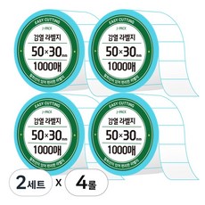 제이팩 감열 롤 라벨지 50 x 30mm 1000매 4개, 2세트