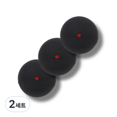 스쿼시볼 초급 중급 연습구 입문용 공인구 3개입, 2세트, 레드