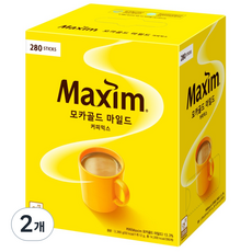 맥심 모카골드 마일드 커피믹스 280스틱, 12g, 280개입, 2개