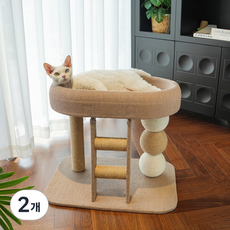 레브펫 고양이 멀티 스크래쳐볼 캣타워, 혼합색상, 2개