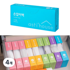 아스티하우스 서랍쏙 손잡이 위생백 위생팩 L(대), 4개, 60개입, 대(L)