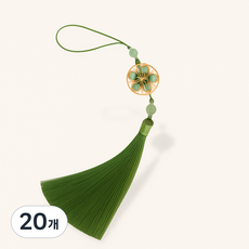 잇츠K 황금연화 비즈 태슬 / 전통 보자기 선물 포장 장식 답례, 20개, 녹색