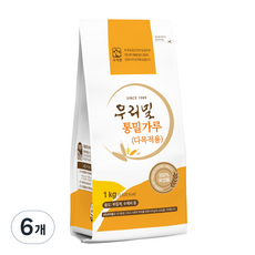 우리밀 다목적용 통밀가루 국산밀, 1kg, 6개
