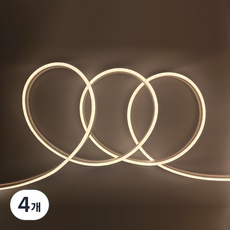 원그리드 USB 네온플렉스 LED 스트립 5m 잘라쓰는 줄조명 네온사인, 4개, 전구색
