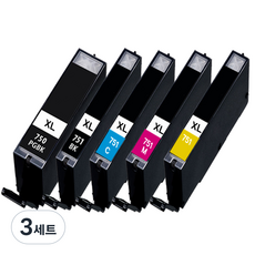 훼이머스잉크 캐논 PGI-750XL / CLI-751XL 호환잉크 대용량 Pixma iP7270 /8770 iX6770/6870 MG5470/5570/6370/6470, 대용량 검정+칼라 (5개묶음할인), 3세트 대용량 검정+칼라 (5개묶음할인), 3세트