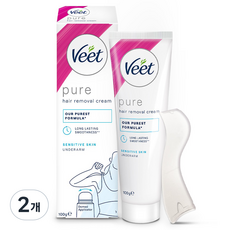 비트 민감성 피부용 제모크림 겨드랑이용, 100g, 2개