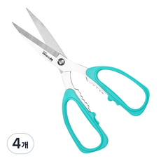 INVEN* 오우스케 가성비 홈/오피스 스텐레스 가위 (다목적 주방 사무 diy), 4개, 민트