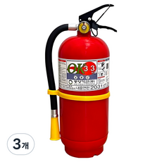 국산 분말 소화기 KFI 국가검증 축압식 스티커 점검표 세트 대량, 3.3kg, 3개