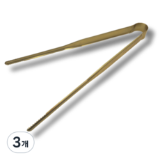 와이케이 황동 캠핑 집게 프리미엄 방짜유기 주방용 다용도, 3개, Gold