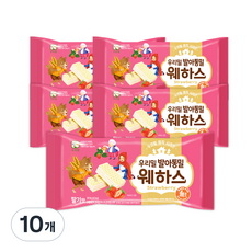 우리밀 발아통밀 딸기맛 웨하스, 10개, 80g