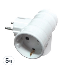 현대일렉트릭 안전한 국내산 T자 일반형 3구 멀티탭, 5개