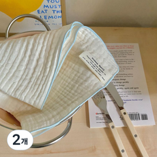 면행주 키친크로스 친환경 주방덮개 요루거즈3중, 14번 하늘테두리, 2개