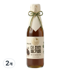 [들녘] 전통압착 더 진한 통들깨100% 들기름, 2개, 350ml
