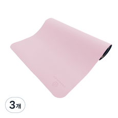 크로마티코 TPE 넓은 와이드 요가매트 홈트매트 6mm, 3개, 베이비핑크