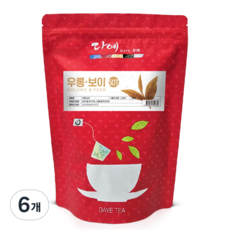 [본사직영] 다예 맛있는 우롱 보이차 생분해 삼각티백, 6개, 50개입, 1g