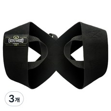 개미풍작 남여공용 바른자세 헬스 어깨밴드, 3개, 블랙