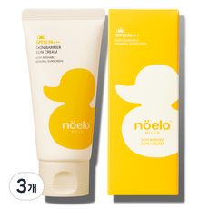 [노엘로힐스] 저자극 이지워시 아기 신생아 선크림 SPF30+ (청담동 산후조리원 / 신세계 현대 롯데 백화점 / 스킨베리어 선크림), 3개, 50ml