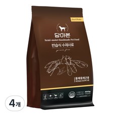 담아본 반습식 강아지 수제사료 900g, 닭, 4개