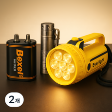 루미온 초강력 LED 손전등, 옐로우, 2개