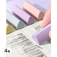 클로젯 마카롱5종색상지우개 말랑말랑 지우개, 4통, 무지개5P