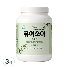 퓨어소이 프로틴, 3개, 1kg