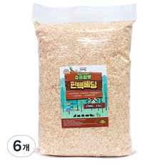 슈프림펫 편백베딩 햄스터베딩 기니피그 토끼 소동물베딩 먼지없는 베딩, 6개, 1kg