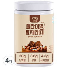 플라이밀 단백질 쉐이크 돌체라떼 대용량, 630g, 4개