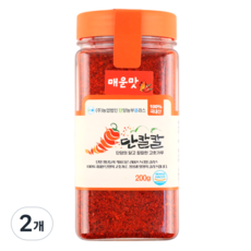 단칼칼 국산 단양 세척 청결 매운 고추가루 햇 고춧가루 (매운맛), 200g, 2개