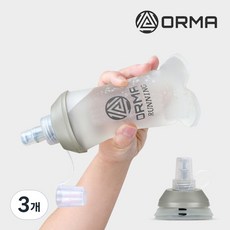 ORMA 소프트플라스크 러닝 등산 물통 달리기 스포츠 오르마 물병, 3개, 500ml, 투명