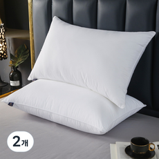 5성 호텔 전용 푹신한 베개 숙면 경추 스마트라이프, 2개, 흰색