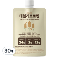 코빈 혈당케어 + 배변원활 기능성 단백질 데일리프로틴 17곡 미숫가루, 30개, 72g