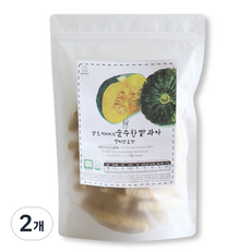 질마재농장 백미단호박스틱 유기농 국내산쌀 무첨가 아이간식, 60g, 2개, 유기농쌀과자 백미단호박스틱