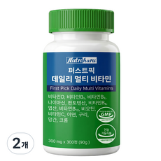 뉴트리하루 퍼스트픽 데일리 멀티비타민 14in1 올인원 영양제 식약청 인증, 2개, 300정