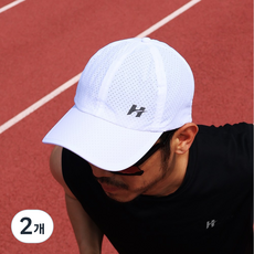 홀릭커스 메쉬 러닝 모자 캡, 2개, 화이트