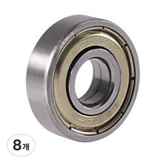 Themoreshop 인라인 베어링 볼베어링 608ZZ 폐쇄형 4P, 8개, 실버