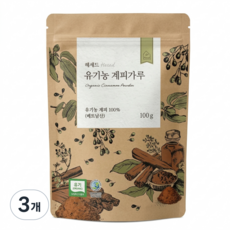 헤세드 유기농 YB1등급 계피가루 리필 파우치, 3개, 100g