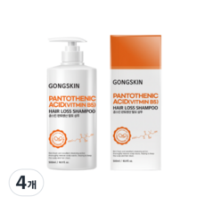 공스킨 판토텐산 탈모 샴푸, 4개, 500ml