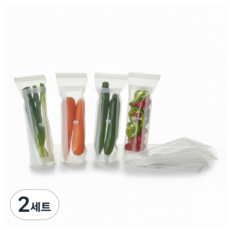 긴채소 신선팩 지퍼백 스파게티면 소면 긴야채 보관팩, 2세트, 100개입, FREE(one size)