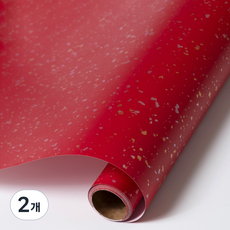 star starred 포장용 글리터 티끌지 롤(Roll) 43cm(폭) 10M(길이), 2개, 레드