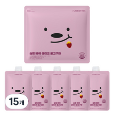 뉴베러 슬림 베어 단백질 쉐이크 파우치 꿀고구마맛, 40g, 15개