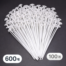 브로키 풍선 컵스틱 세트 32cm, 600개, 화이트