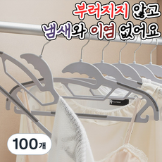 리빙루미 어깨뿔방지 논슬립 옷걸이, 100개, 루미그레이