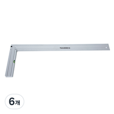 E.T.SHOP 수평 직각자 50cm / 알루미늄 목공용 직각자 목공자 각도자 수평자 눈금자 목공구 목공용자, 6개