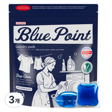 블루포인트 9IN1 딥 클린 초고농축 비건 캡슐 세탁세제 실내건조 독일 더마인증 피부 저자극 어린이 온가족 드럼 일반 겸용, 3개, 100개입
